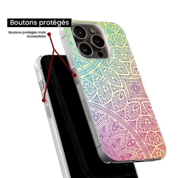 Tryckt silikonfodral som är kompatibelt med Xiaomi Mi 12 Pro Mandala Pastell