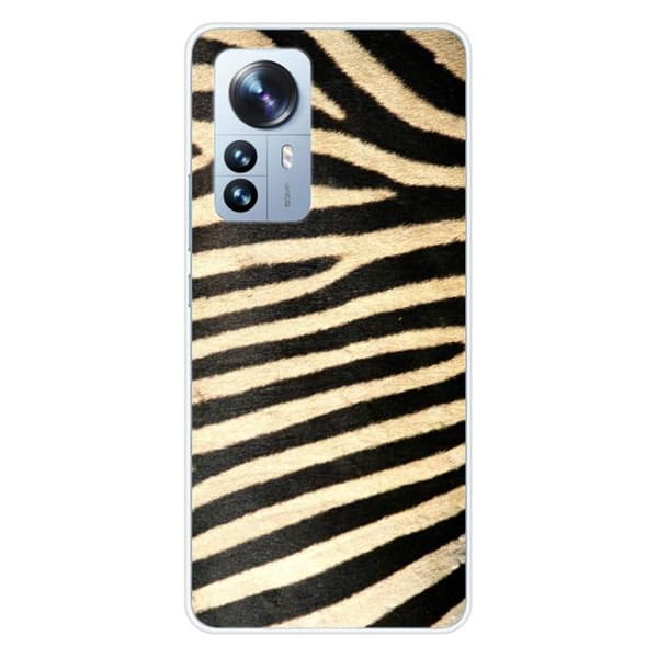 Tryckt silikonfodral som är kompatibelt med Xiaomi Mi 12 Pro Zebra