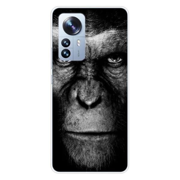 Tryckt silikonfodral som är kompatibelt med Xiaomi Mi 12 Pro Monkey