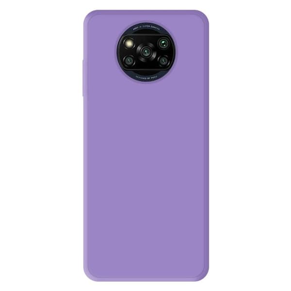 Vanligt matt lila silikonfodral kompatibelt med Xiaomi Poco X3 Poco X3 Pro