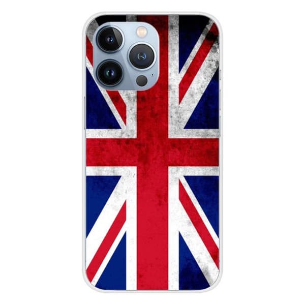Tryckt silikonfodral som är kompatibelt med Apple iPhone 13 Pro Englands flagga