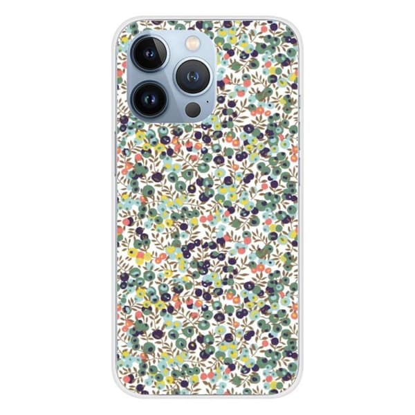 Tryckt silikonfodral kompatibelt Apple iPhone 13 Pro Liberty Wiltshire Green