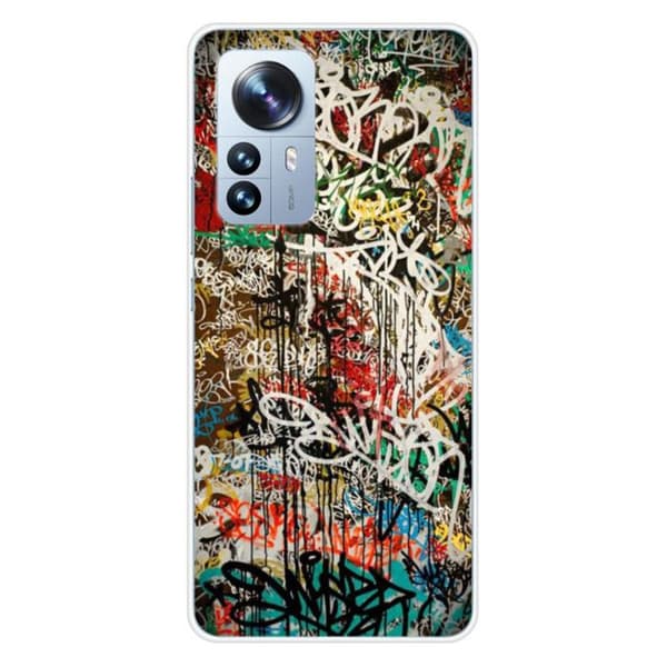 Tryckt silikonfodral som är kompatibelt med Xiaomi Mi 12 Pro Graffiti 1