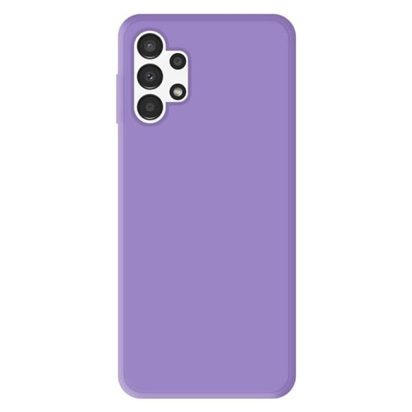 Vanligt matt lila silikonfodral som är kompatibelt med Samsung Galaxy A13 4G