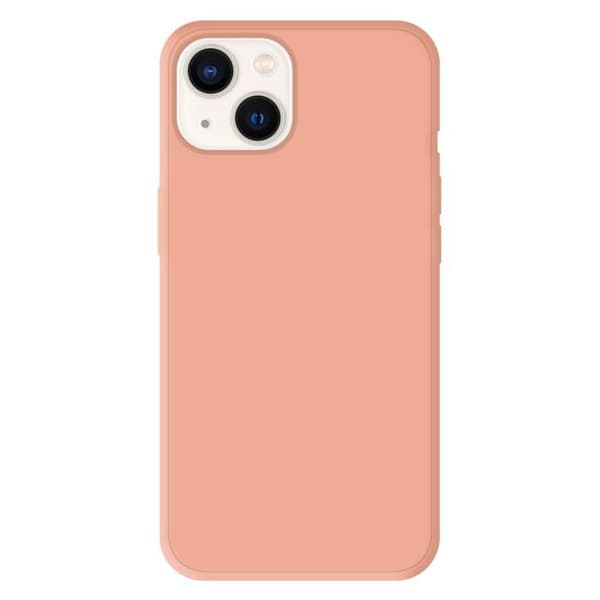 Enfångad silikon i enfärgad matt rosa, kompatibel med Apple iPhone 13