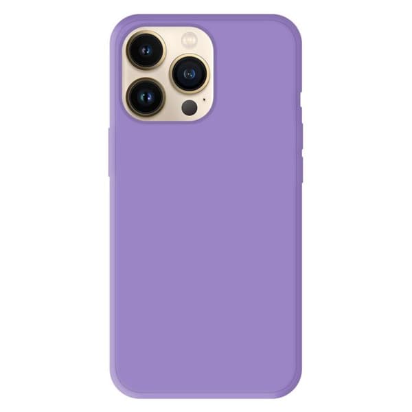 Vanligt matt lila silikonfodral som är kompatibelt med Apple iPhone 13 Pro