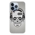 Miniatyrbild 1 av 3: Tryckt silikonfodral som är kompatibelt med Apple iPhone 13 Pro Skull Music