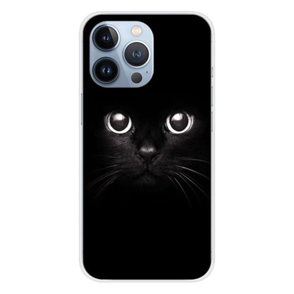 Tryckt silikonfodral som är kompatibelt med Apple iPhone 13 Pro Cat-ögon