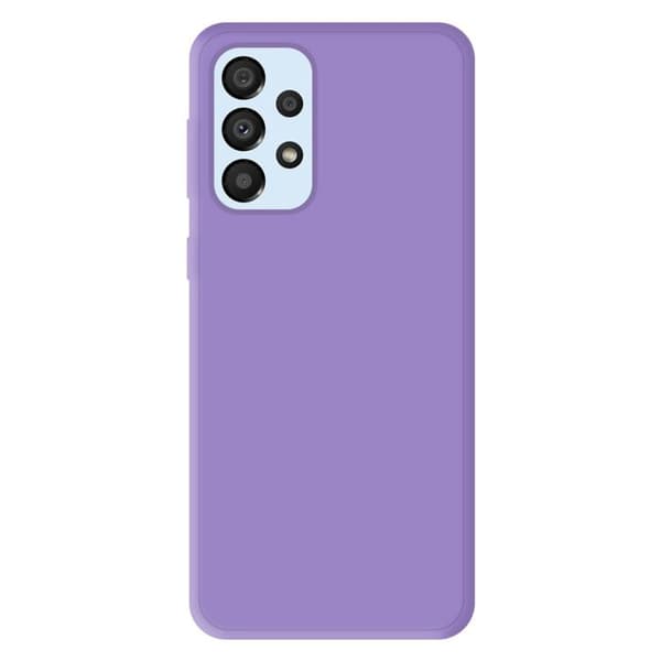Vanligt matt lila silikonfodral som är kompatibelt med Samsung Galaxy A33 5G
