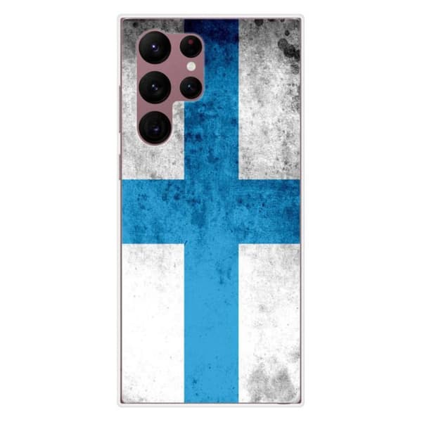 Tryckt silikonfodral som är kompatibelt med Samsung Galaxy S22 Ultra Marseille flagga
