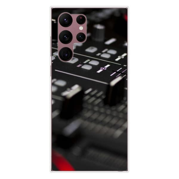 Tryckt silikonfodral som är kompatibelt med Samsung Galaxy S22 Ultra DJ Mixer