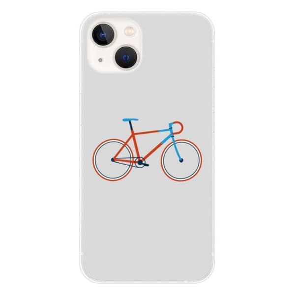 Tryckt silikonfodral som är kompatibelt med Apple iPhone 13 Bike color Hipster