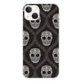 Miniatyrbild 1 av 6: Tryckt silikonfodral som är kompatibelt med Apple iPhone 13 Floral skull