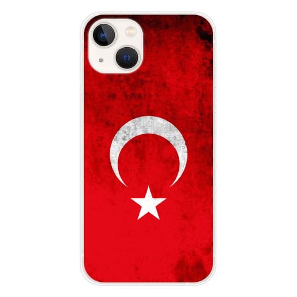 Tryckt silikonfodral som är kompatibelt med Apple iPhone 13 Türkiye flagga