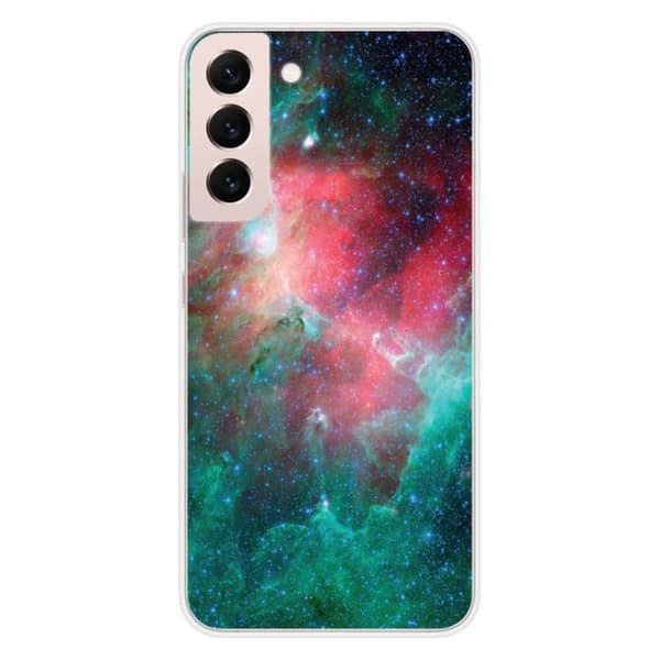 Tryckt silikonfodral som är kompatibelt med Samsung Galaxy S22 Plus Nebula