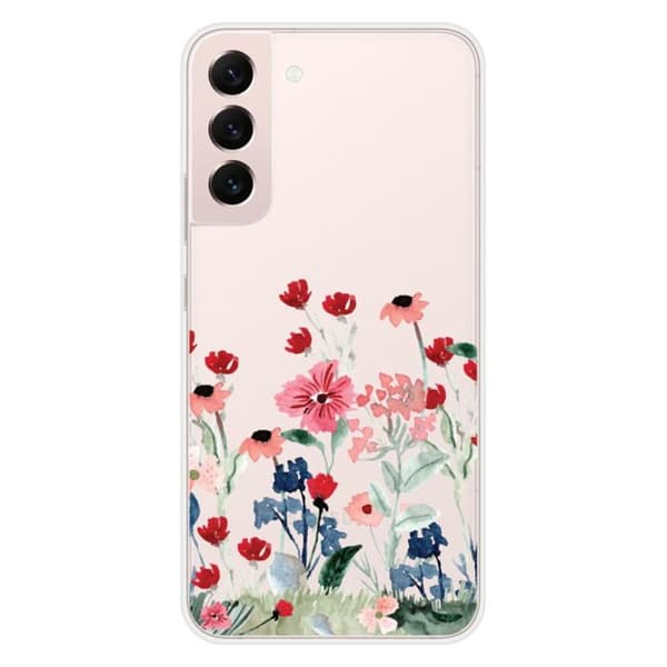 Tryckt silikonfodral som är kompatibelt med Samsung Galaxy S22 Plus Spring i blom