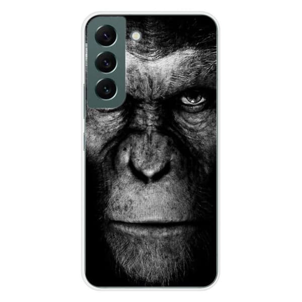 Tryckt silikonfodral som är kompatibelt med Samsung Galaxy S22 Monkey