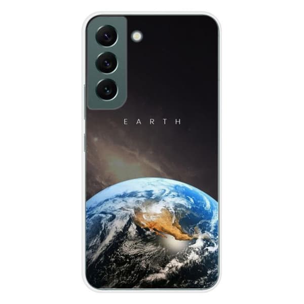 Tryckt silikonfodral som är kompatibelt med Samsung Galaxy S22 Earth