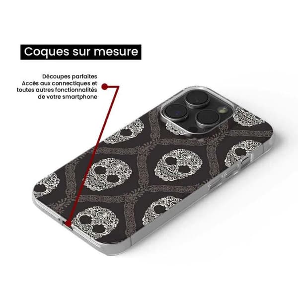 Siliconefodral med tryck - 1001 skal - Samsung Galaxy S22 - Blom-kranium - Optimal skydd - Semi-styv