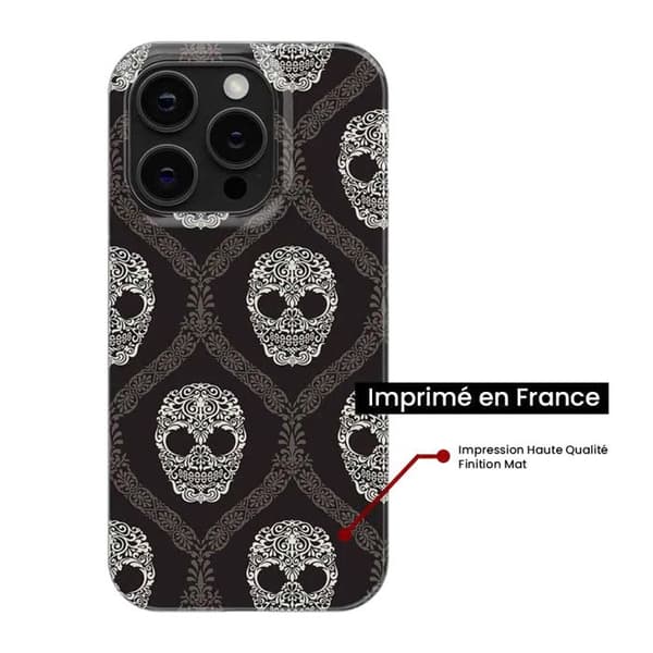 Siliconefodral med tryck - 1001 skal - Samsung Galaxy S22 - Blom-kranium - Optimal skydd - Semi-styv