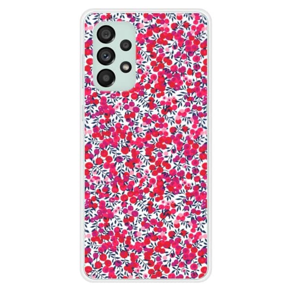 Tryckt silikonfodral kompatibelt Samsung Galaxy A73 5G Liberty Wiltshire Röd