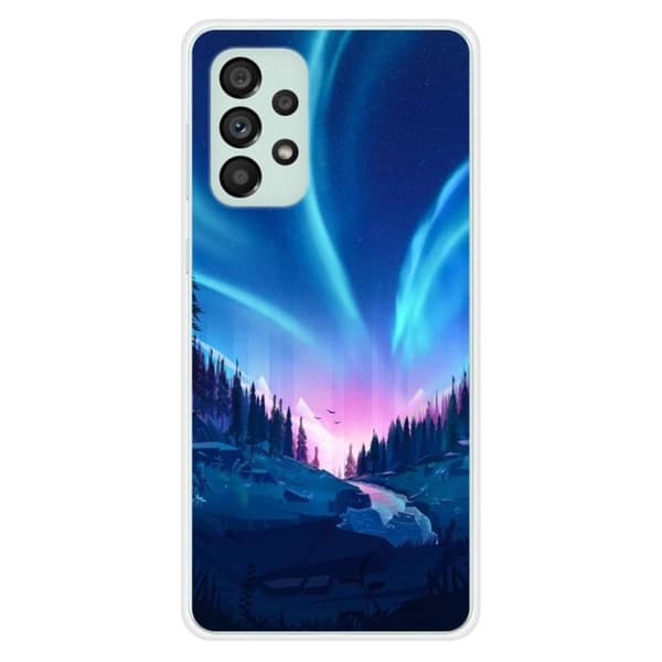 Tryckt silikonfodral som är kompatibelt med Samsung Galaxy A73 5G Nightfall
