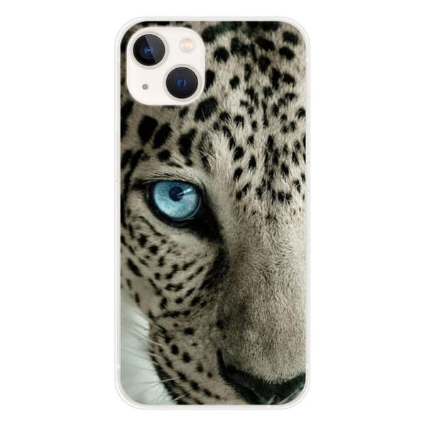 Tryckt silikonfodral som är kompatibelt med Apple iPhone 13 Leopard eye