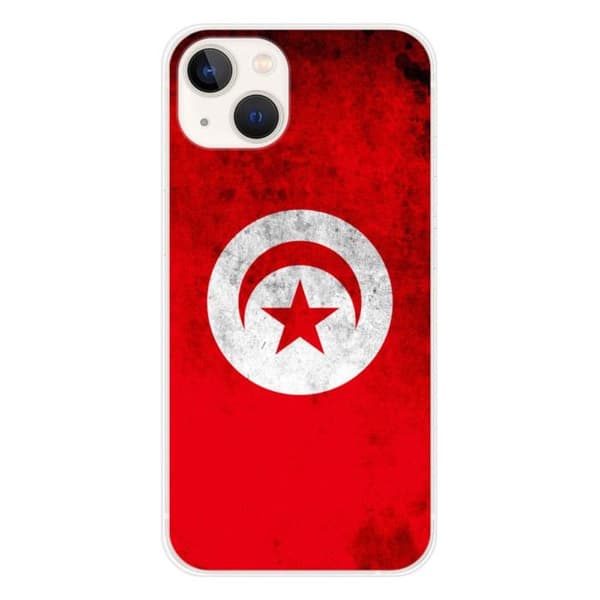 Tryckt silikonfodral som är kompatibelt med Apple iPhone 13 Tunisiens flagga