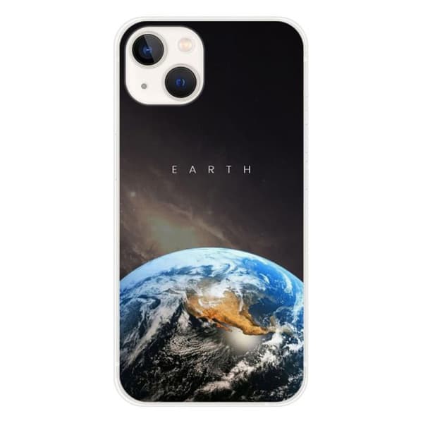 Tryckt silikonfodral som är kompatibelt med Apple iPhone 13 Earth