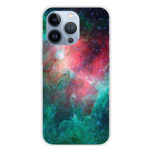 Tryckt silikonfodral som är kompatibelt med Apple iPhone 13 Pro Nebula