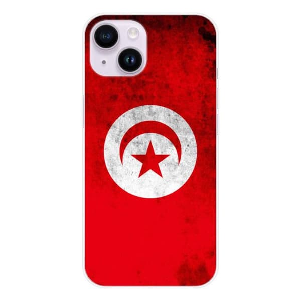 Tryckt silikonfodral som är kompatibelt med Apple iPhone 14 Tunisiens flagga