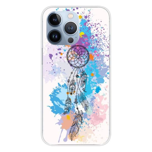 Silicone-skal med tryck - 1001 skal - Apple iPhone 13 Pro - Flerfärgad - Drömfångare Färg - Halvstyv