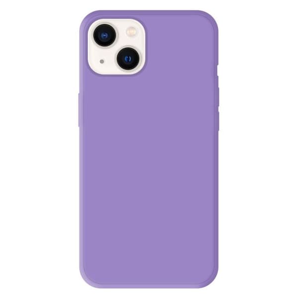 Vanligt matt lila silikonfodral som är kompatibelt med Apple iPhone 13