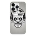 Miniatyrbild 1 av 3: Tryckt silikonfodral som är kompatibelt med Apple iPhone 14 Pro Skull Music