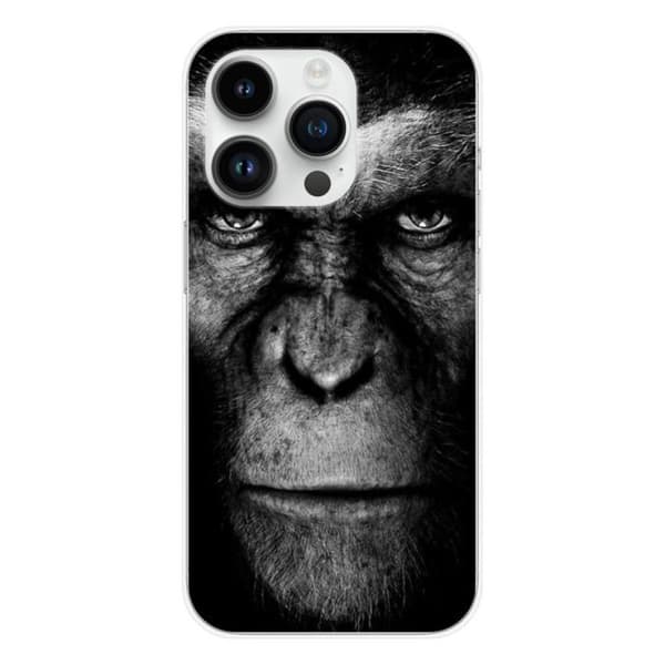 Tryckt silikonfodral som är kompatibelt med Apple iPhone 14 Pro Monkey