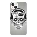 Miniatyrbild 1 av 3: Tryckt silikonfodral som är kompatibelt med Apple iPhone 13 Skull Music
