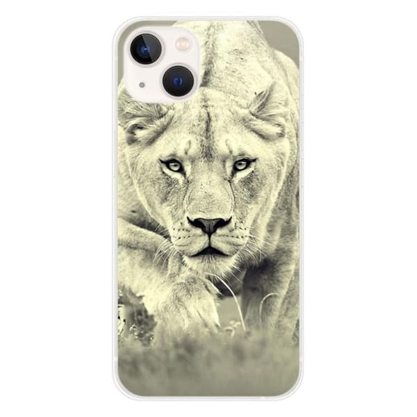 Tryckt silikonfodral som är kompatibelt med Apple iPhone 13 Lioness
