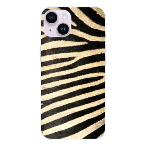 Tryckt silikonfodral som är kompatibelt med Apple iPhone 14 Zebra