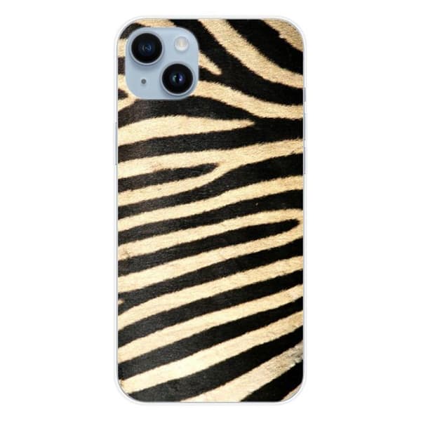 Tryckt silikonfodral som är kompatibelt med Apple iPhone 14 Plus Zebra