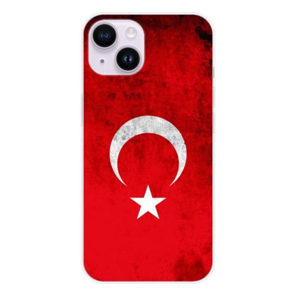 Tryckt silikonfodral som är kompatibelt med Apple iPhone 14 Türkiye flagga