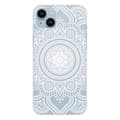 Miniatyrbild 1 av 6: Tryckt silikonfodral som är kompatibelt med Apple iPhone 14 Plus White Mandala