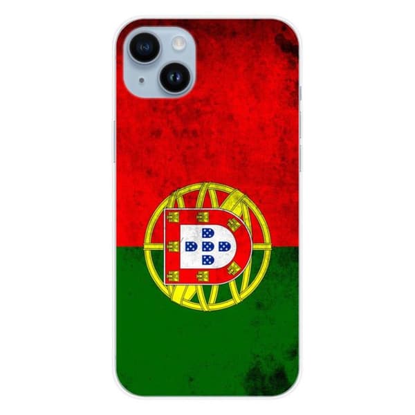 Tryckt silikonfodral som är kompatibelt med Apple iPhone 14 Plus Portugal flagga