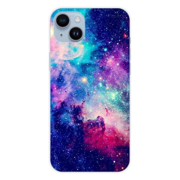Tryckt silikonfodral som är kompatibelt med Apple iPhone 14 Plus Galaxy Blue