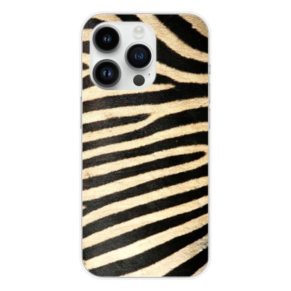 Tryckt silikonfodral som är kompatibelt med Apple iPhone 14 Pro Zebra