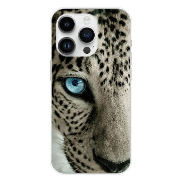 Tryckt silikonfodral kompatibelt Apple iPhone 14 Pro Leopard Eye
