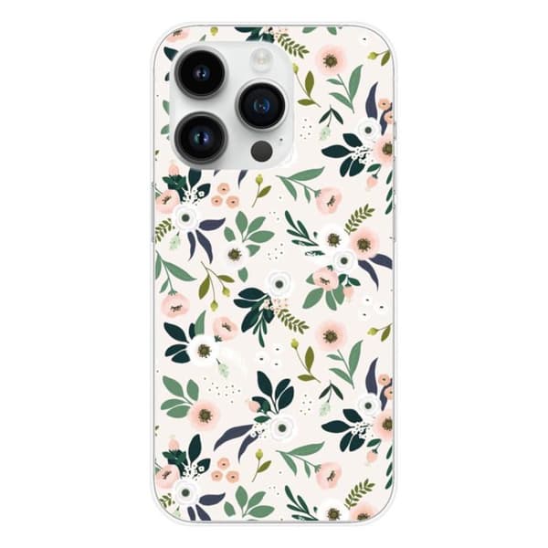 Tryckt silikonfodral som är kompatibelt med Apple iPhone 14 Pro Flowers