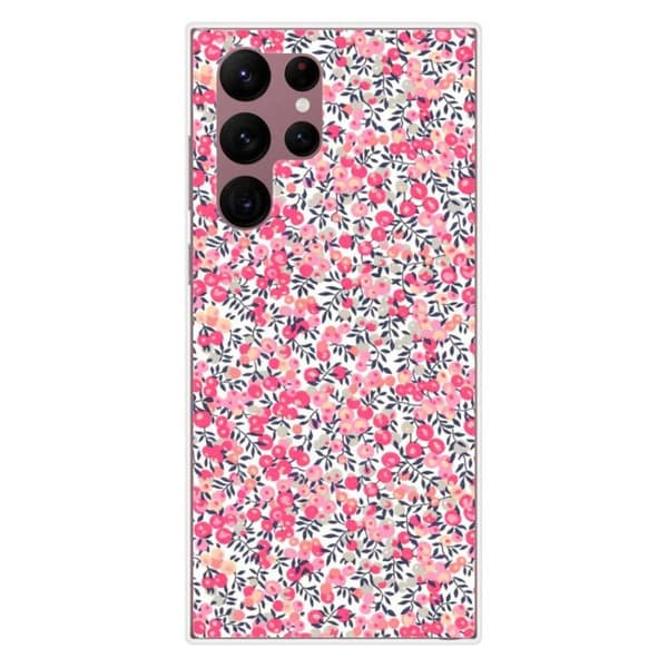 Tryckt silikonfodral kompatibelt Samsung Galaxy S22 Ultra Liberty Wiltshire Rose