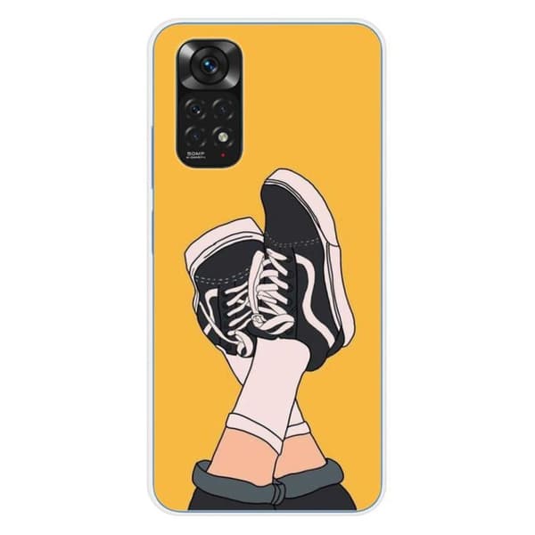 Tryckt silikonfodral kompatibelt med Xiaomi Redmi Note 11 4G Sneakers