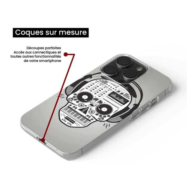 Tryckt silikonfodral som är kompatibelt med Xiaomi Redmi Note 11 4G Skull Music