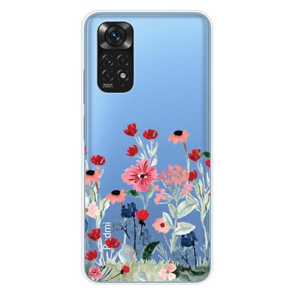 Tryckt silikonfodral som är kompatibelt med Xiaomi Redmi Note 11 4G Spring i blom